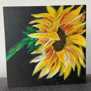 Sunflower acrylic painting